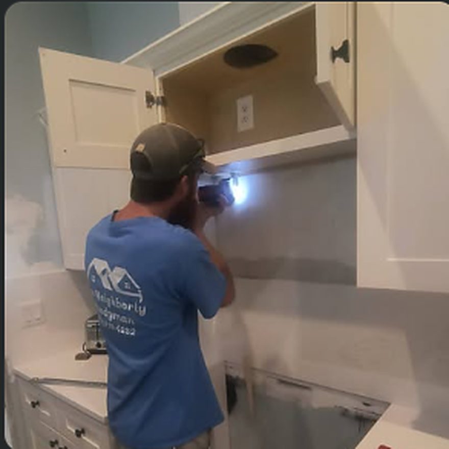 Kitchen cabinet work in progress